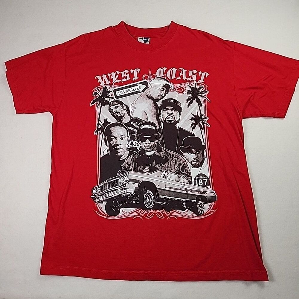 Phat Doc 90s West Coast Rap XL T Shirt NWA Tupac Ice Cube Eazy-E Dr Dre Snoop